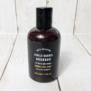 Bath & Body Works Beard & Face Wash Mens 4oz Single Barrel Bourbon Aloe NEW